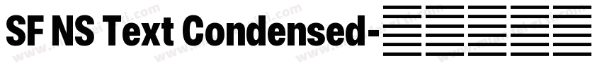 SF NS Text Condensed字体转换